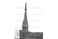 WJR C74 Dorking. St.Martins church scaffolding on spire