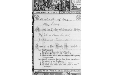 BET 478 Hoad and Libbiter wedding certificate 1909